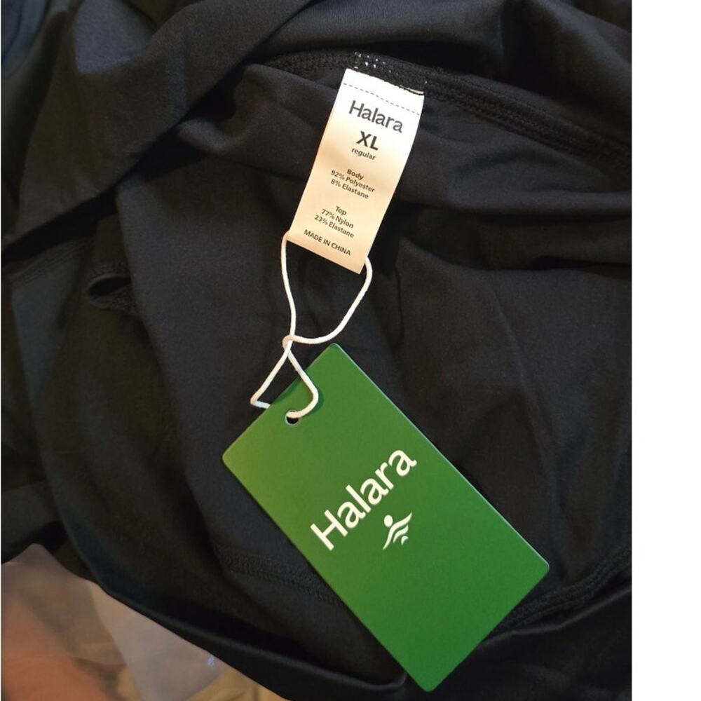 Halara High Waisted Split Maxi Skirt Shorts Black XL Coastal Minimalist - Picture 8 of 9